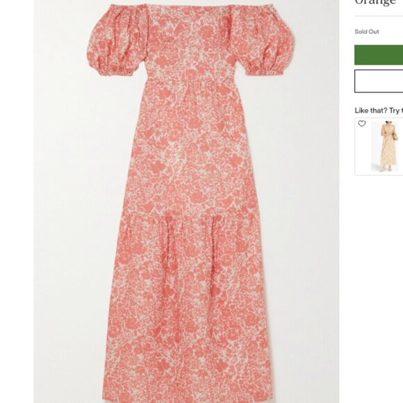 Peony Off-the-shoulder Floral-print Linen Maxi Dress - Picture 3 of 7